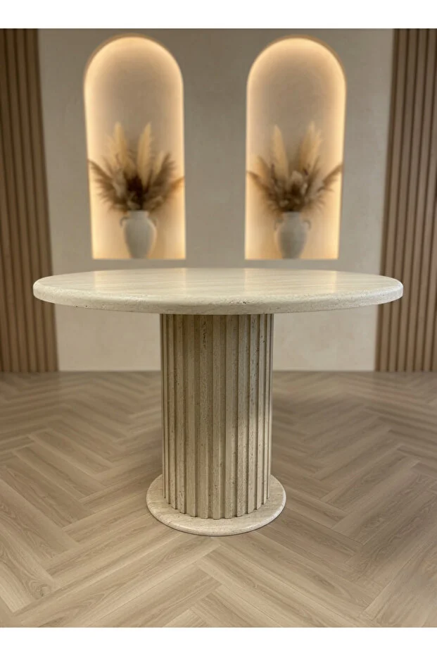 AURA YUVARLAK BOHEM 90X90 MDF MASA ( MASA FİYATIDIR )
